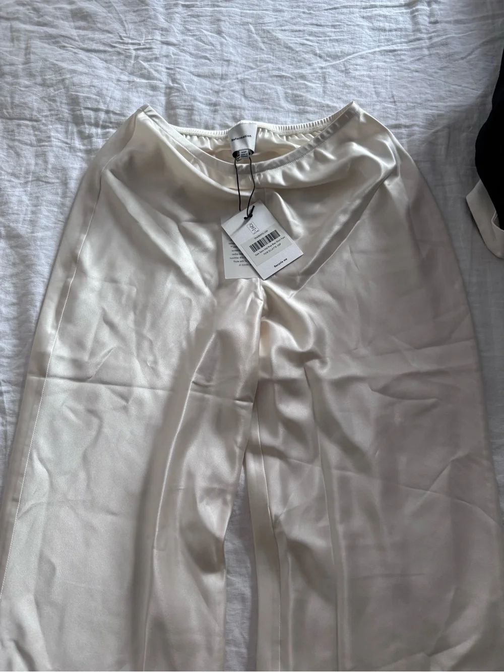 Reformation Gale Satin Mid Rise Bias Pant